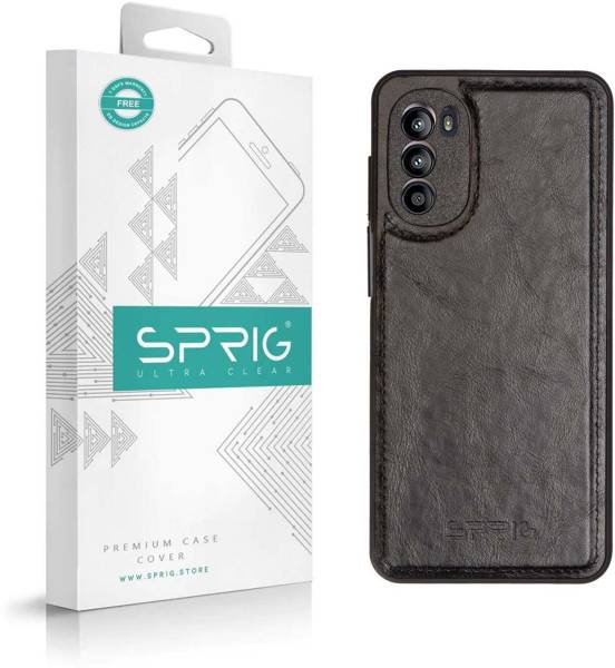 Sprig Glossy Leather Back Cover for Motorola G52