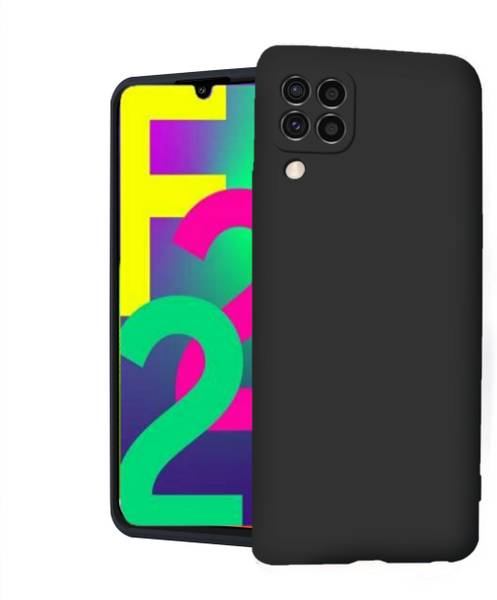 MobiLooks Back Cover for SAMSUNG Galaxy F22, Liquid Silicone Case Microfiber Cloth inside
