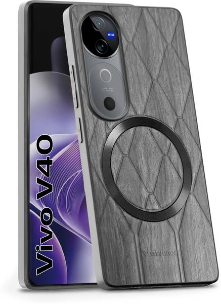 Vaku Luxos Back Cover for vivo v40, Diamond Plume Pattern TPU MagSafe Compatible Protective Phone Case