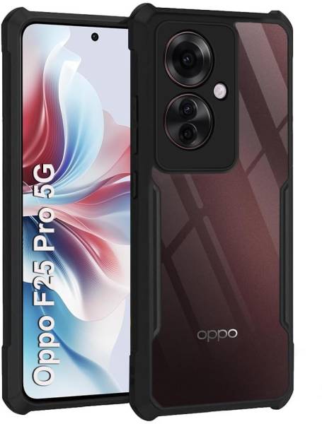 VAPRIF Back Cover for Oppo F25 Pro 5G, Transparent Hybrid Hard PC Back TPU Bumper