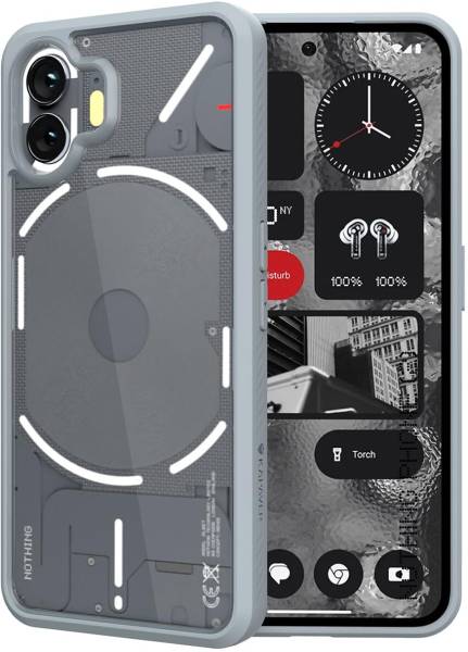 KAPAVER Back Cover Case for Nothing Phone 1 5G (TPU+PC) (Gray