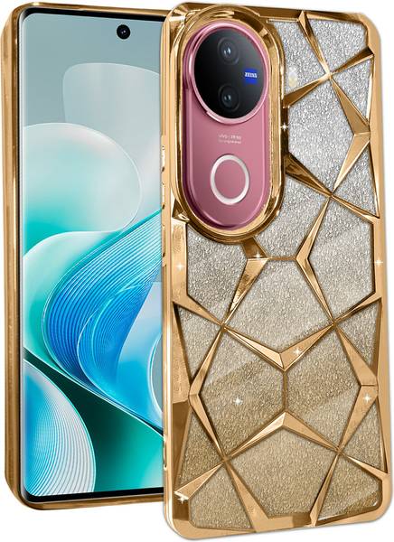 casohitech Back Cover for vivo V50 5G, V50e 5G, vivo V50 5G, V50 5G Elite Edition, Geometric 3D Cube, Diamond Bling Shiny