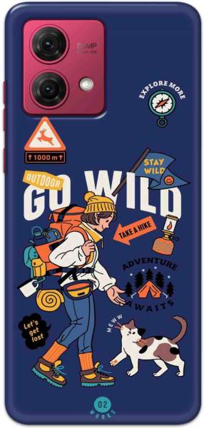 NDCOM Back Cover for MOTO G84 5G / MOTOROLA G84 5G Go Wild Stay Wild Printed Hard Case