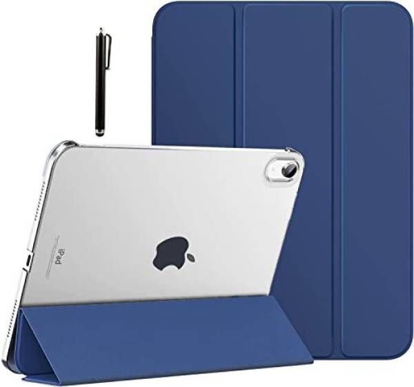 Proelite Flip Cover for Apple iPad 10th Generation 10.9 inch 2022 Translucent & Hard Back with Stylus Pen