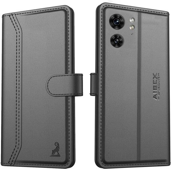 AIBEX Flip Cover for Motorola Edge 40 Neo |Premium Leather Finish | Magnetic Closure | Kickstand Feature