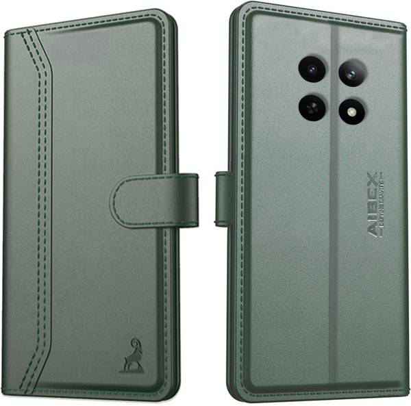 AIBEX Flip Cover for Realme P1 5G / Realme 12 Plus 5G / Realme Narzo 70 Pro 5G|Vegan PU Leather |Foldable Stand