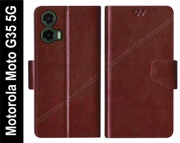 SBMS Flip Cover for Motorola Moto G35 5G Back Cover Case with Magnatic Closure