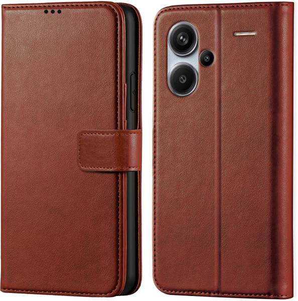 Kreatick Front & Back Case for Redmi Note 13 Pro Plus 5G - Inbuilt Stand & Card Pockets | Hand Stitched | Flip Case