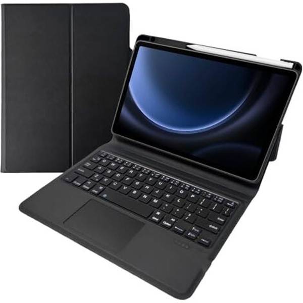 Proelite T1091TouchPadkeyboardcaseS9FEBLK Bluetooth Standard Tablet Keyboard Compatible with Desktop, Laptop, Mac