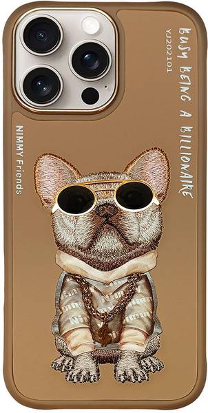 nimmy Protective Case for Nimmy 3D Design Case For iPhone 16 Pro Max Embroidery Leather Magsafe Back Case