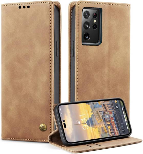 GoPerfect Wallet Case Cover for Samsung Galaxy S24 Ultra , Premium Imported Business Series Flip Back Cover