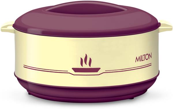 MILTON Buffet 2550 Inner Steel Casserole 2200 ml, Purple | PU Insulated | Hot & Cold Serve Casserole