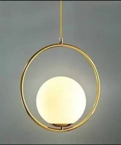 Areezo Areezo Golden Metal Hanging Light for bedroom, Livingroom Pack of 1 Without Bulb Pendants Ceiling Lamp
