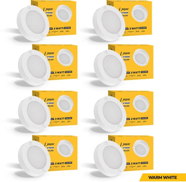 Jaquar Mini Striker 3W Warm Round Surface (Pack of 8) Ceiling Light Ceiling Lamp