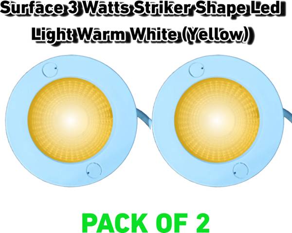 AP Source Surface 3 Watt Striker Shape Led Light (WHITE) PACK OF 2 Ceiling Light Ceiling Lamp