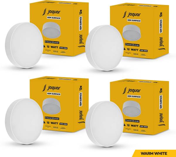 Jaquar 12W LED Gem Trim Less Round Surface Mount Down Warm (Pack of 4) Ceiling Light Ceiling Lamp