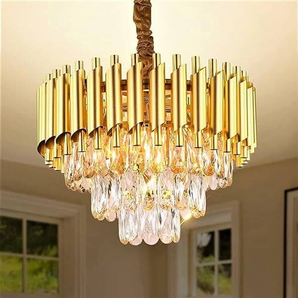 SEETASTIC 300mm gold luxury gold jhummar@2a Chandelier Ceiling Lamp