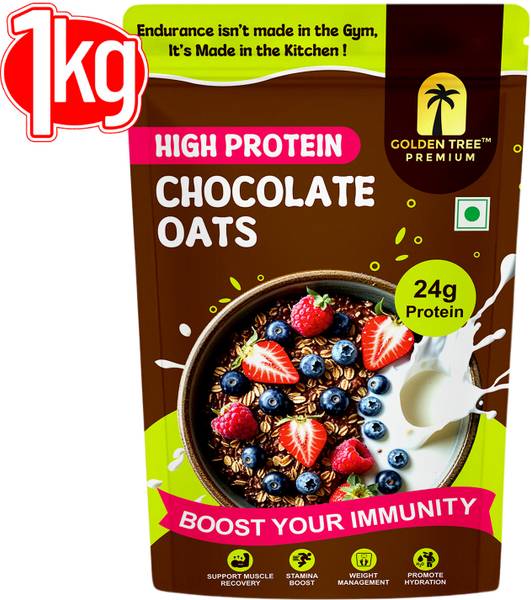 Golden Tree by GOLDEN TREE High Protein Chocolate Oats, 24% Protein, Source of Dietary Fibre & Healthy Fats Pouch