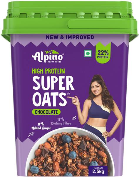 ALPINO High Protein Super Rolled Oats Chocolate 2.5kg Jar