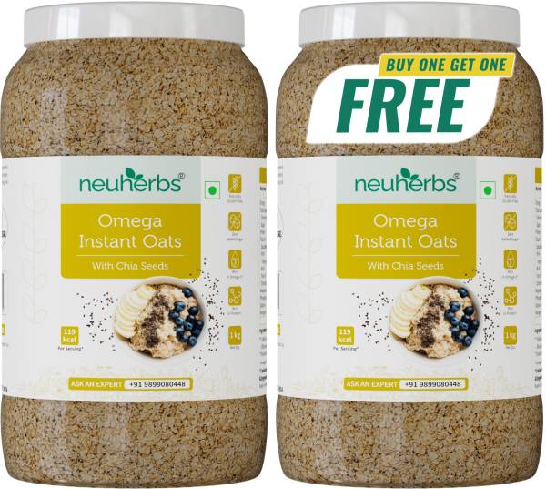 Neuherbs by Neuherbs Instant Oats With Chia For Weight Loss Gluten Free, NonGMO, High Protein & Fibre Jar