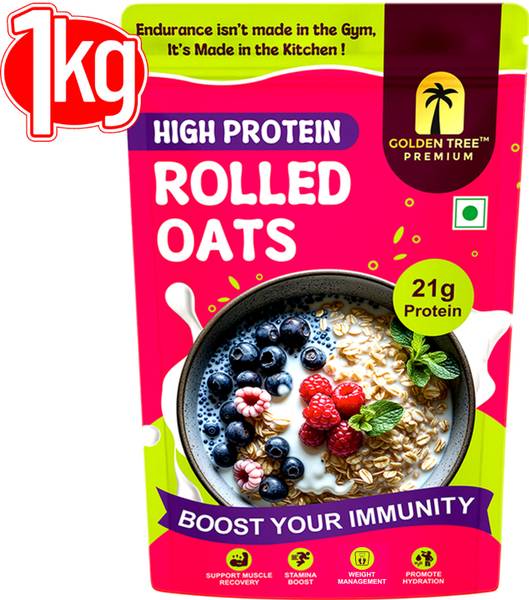 Golden Tree by GOLDEN TREE Rolled Oats, Oats for Weight Management, High Fibre Breakfast, Rich in Protein Pouch