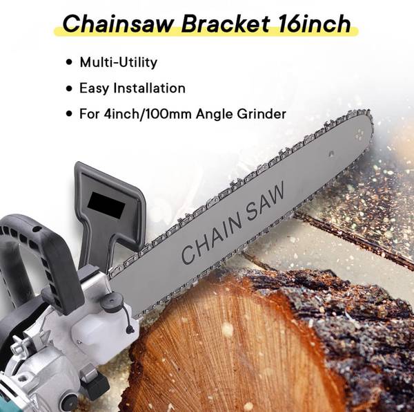 RanPra 12 Inch Electric Chainsaw Bracket Adapter Set for Angle Grinder Machine Corded Chainsaw