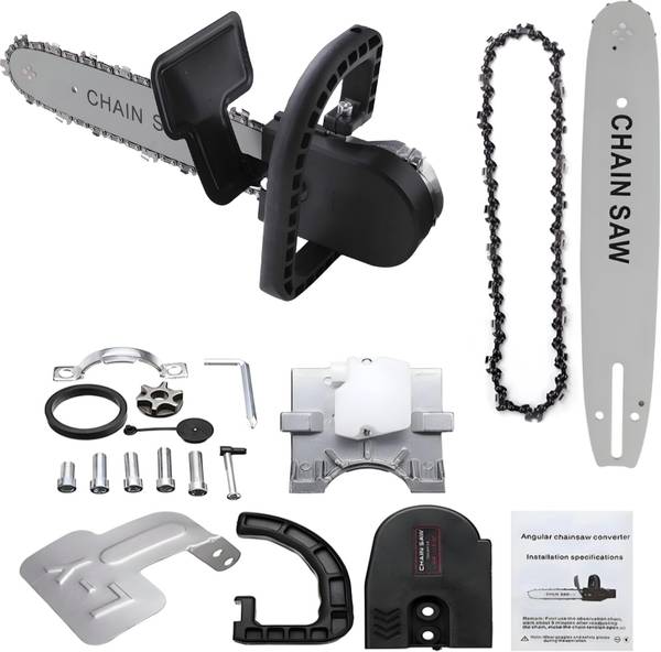 RanPra RP-12INCH CHAIN SAW ATTACHMENT BRACKET KIT ANGLE GRINDER ADAPTOR Corded Chainsaw