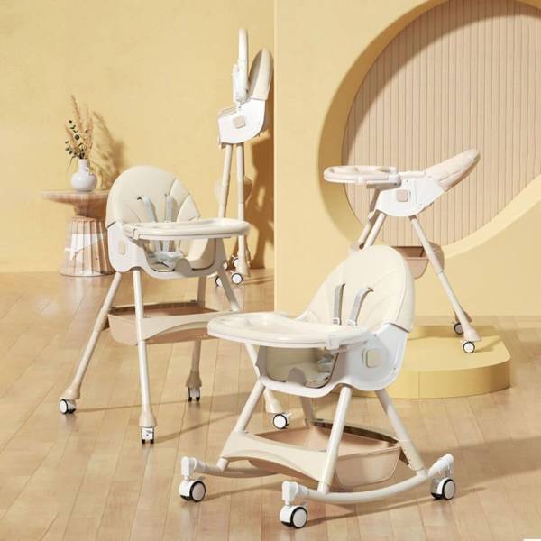 StarAndDaisy Convertible & Portable Rocking Baby High Chair With 5-Point Safety Belt