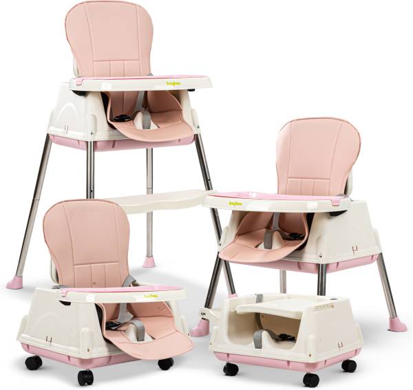 baybee 4 in 1 Baby High Chair for Kids with Adjustable Height & Footrest, Baby Feeding