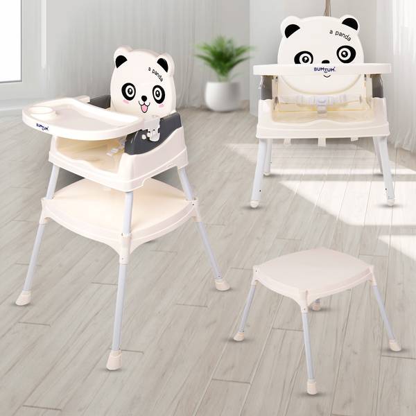 BUMTUM 4 in 1 Convertible Baby High Chair with 3 Point Safety Belts,Booster Chair