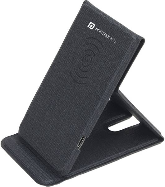 Portronics Freedom Fold 15W Foldable Magsafe Wireless Charger with Premium PU Leather Charging Pad