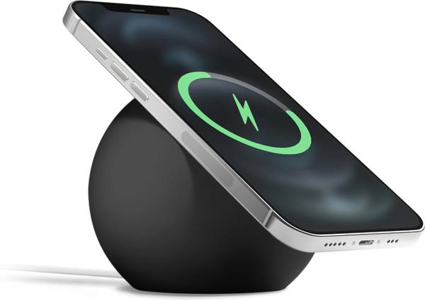 DailyObjects Pebble Compatible With Magsafe Charging Stand (Black) Charging Pad