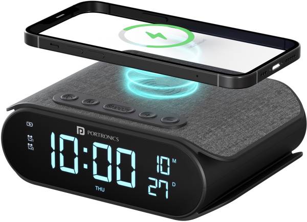 Portronics VoltClock 15W Wireless Charger for all Compatible Wireless Charging Smartphones Charging Pad