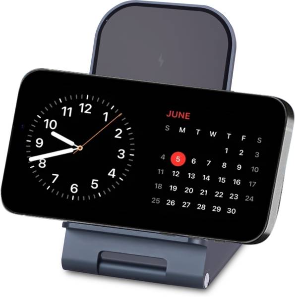 UNIGEN Unistand Flex Foldable wireless charger stand Aluminum for Iphone 14/13/12 BK Charging Pad