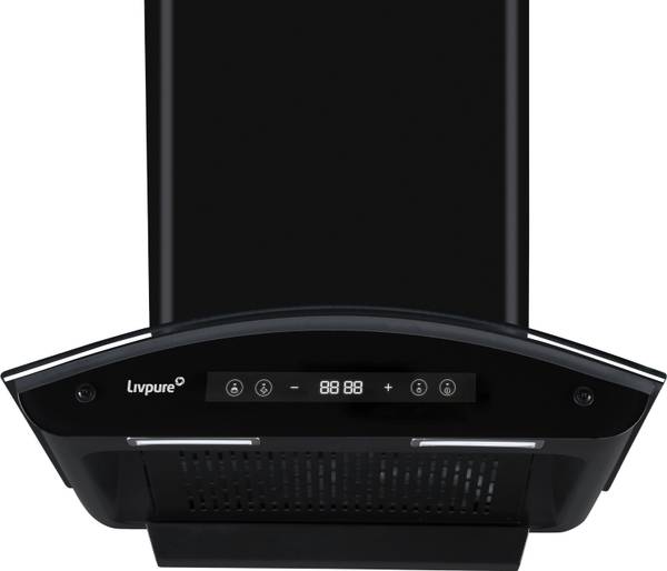 LIVPURE LIV-INVICTO-60-FL-BLDC-HAC Auto Clean Filterless Auto-clean Chimney With BLDC Motor | 9 Speed With RPM Display |Touch & Gesture Control | Powe...