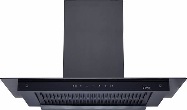 Elica FLAT FL 900 MAX HAC LTW MS (FULL GRILL) Auto Clean Wall Mounted Black 1600 CMH Chimney