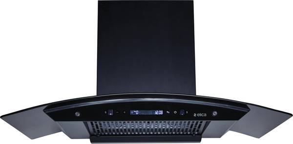 Elica CURVE FL 900 BLDC HAC LTW MS NERO Auto Clean Wall Mounted Black 1500 CMH Chimney