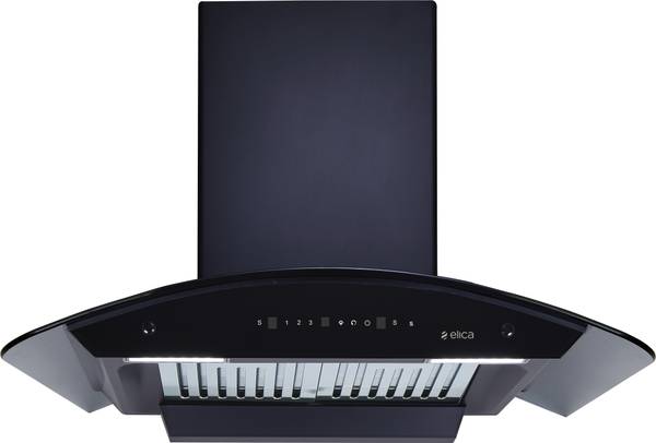 Elica WDBF PLUS HAC LTW 75 MS NERO Auto Clean Wall Mounted Black 1500 CMH Chimney
