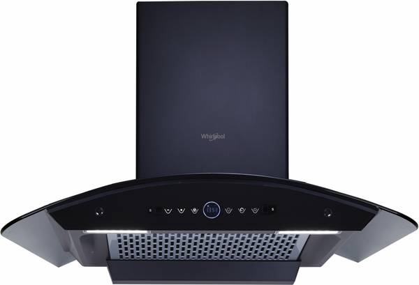 Whirlpool CGFL PRO 750 BLDC HAC BK HOOD Auto Clean Wall Mounted Black 1600 CMH Chimney