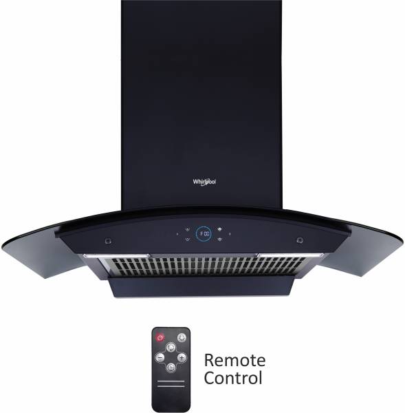 Whirlpool SMARTSENSE ZEN CGFL 904 HAC BLDC BK HOOD Auto Clean Curved Glass 90 cm | BLDC Motor| Smart-Sense Speed Control |Heat Autoclean| Gesture Cont...