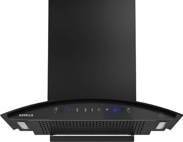 Havells India ltd. GHKCNBCK0 Auto Clean Wall and Ceiling Mounted Black 72000 CMH Chimney