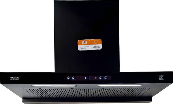 Hindware DARCIA BLDC 75 | New Launch 2025 | BLDC Motor | Filterless Auto Clean Auto Clean Wall Mounted BLACK 1500 CMH Chimney