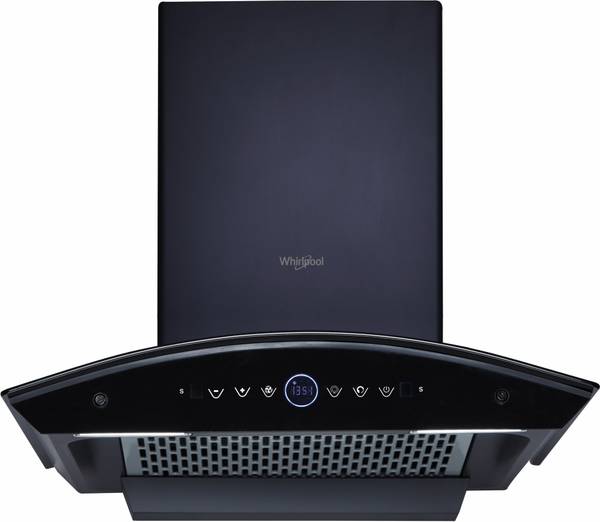 Whirlpool CGFL PRO 600 BLDC HAC BK HOOD Auto Clean Wall Mounted Black 1600 CMH Chimney