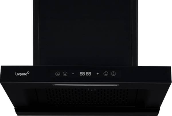 LIVPURE LIV-FERN-60-FL-BLDC-HAC Auto Clean Wall Mounted BLACK 1400 CMH Chimney
