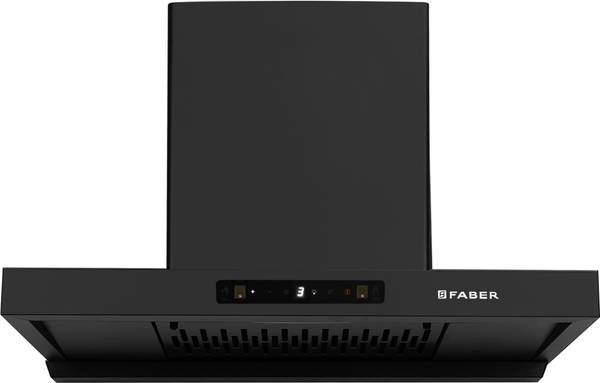 FABER Hood Coral BLDC FL HC SC BK IN75 Auto Clean Wall Mounted Black 1500 CMH Chimney
