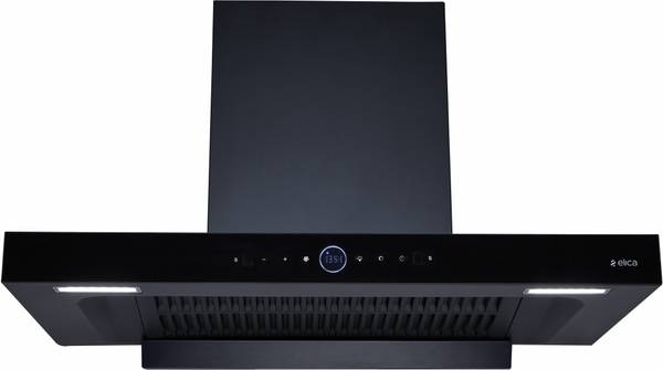 Elica SPT MAX PRO PLUS FL 900 BLDC HAC LTW MS Auto Clean Wall Mounted Black 1600 CMH Chimney