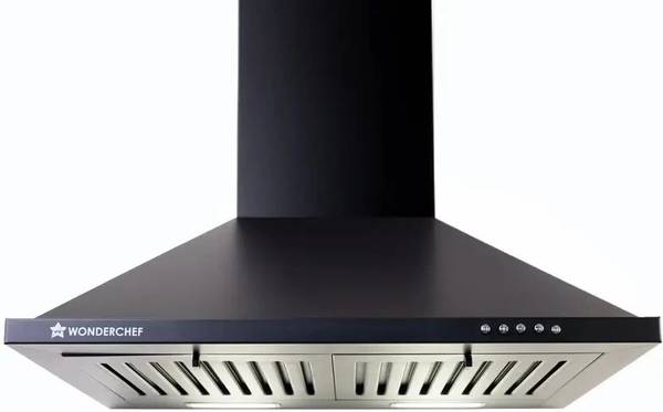 WONDERCHEF Power Elite 60 cm Black Auto Clean Wall Mounted Black 1050 CMH Chimney
