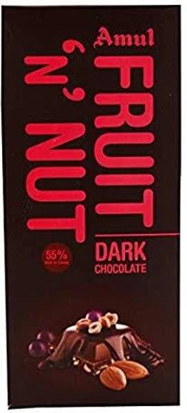 Amul Dark Chocolate Bar - Fruit N Nut 150g | Bars