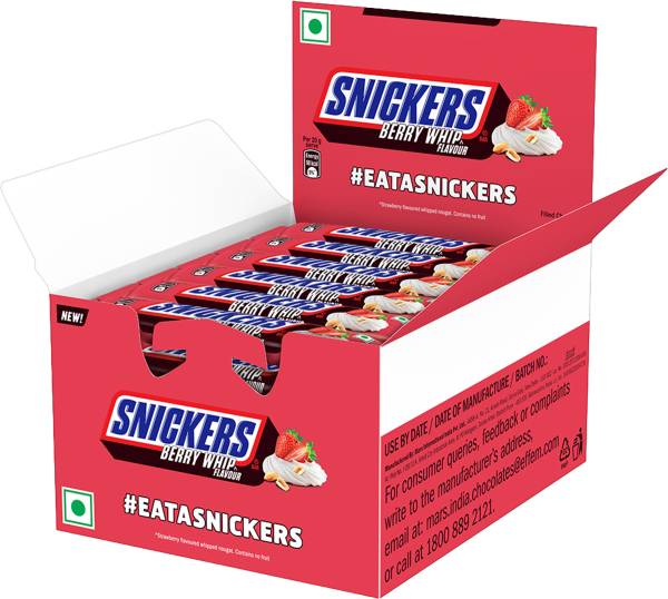 SNICKERS Berry Whip Flavour Chocolate Loaded with Peanuts, Nougat & Caramel Bars
