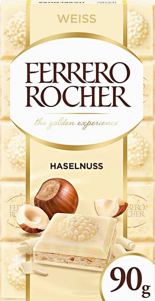 FERRERO ROCHER Milk White Chocolate Hazelnut Bars